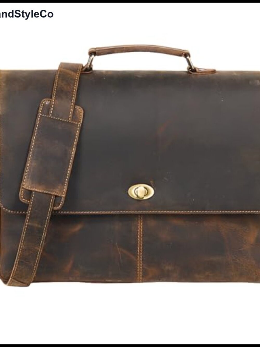Genuine Leather Messenger Bag | Laptop Briefcase Satchel for Men & Women |